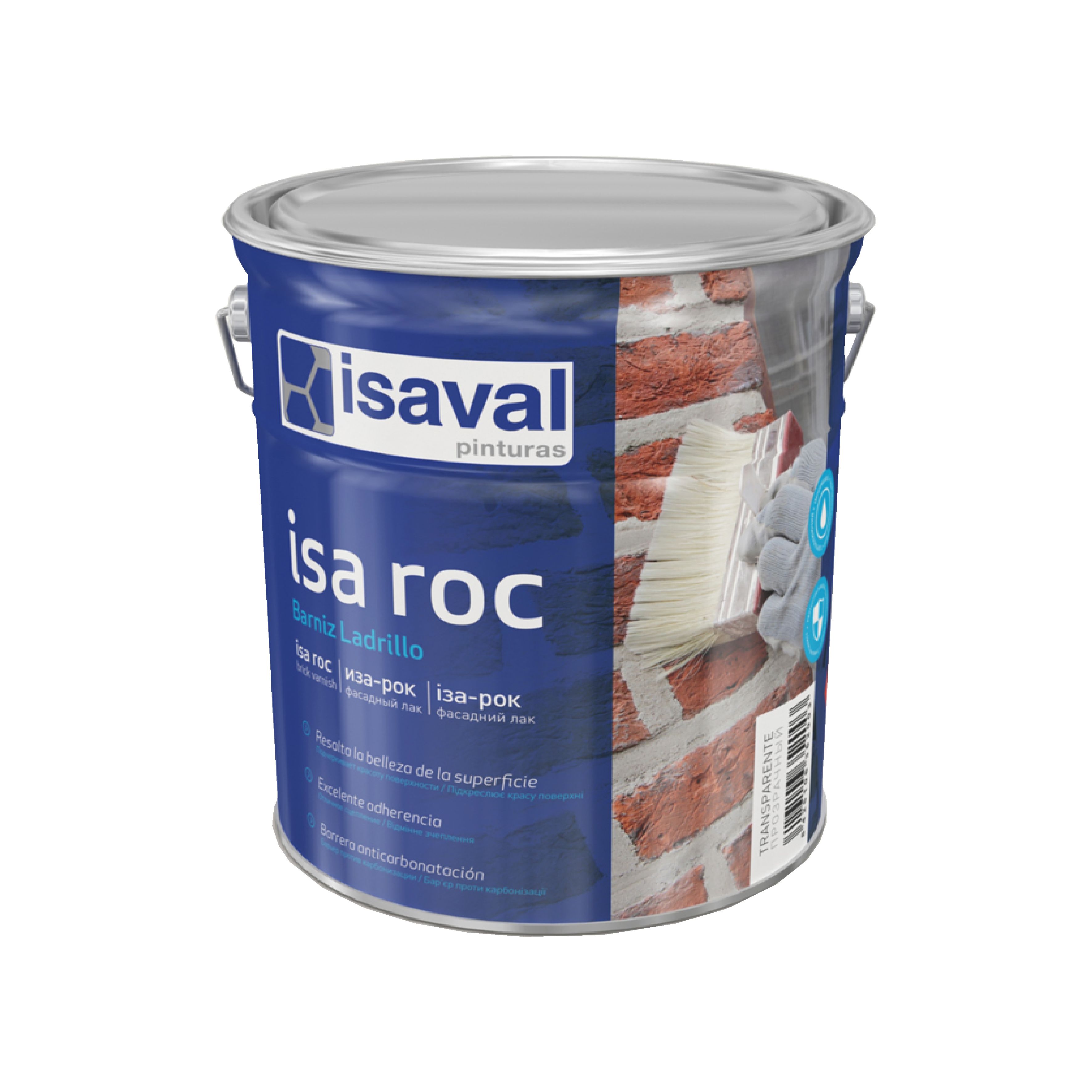 Лак для камня Иза-Рок 16л Isaval фасадный гидроизоляционный «мокрый эффект»